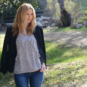 CAbi Flamenco‎ Jacket Eyelet Lace Blazer 5293 100% Cotton Spring Summer Linen